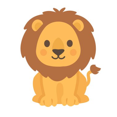 Sevimli Aslan Hayvanı Çizgi Filmi