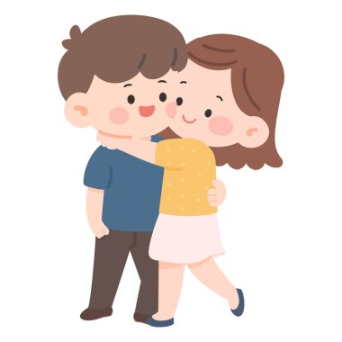 Sevecen bir çiftin Karikatür Çizimi