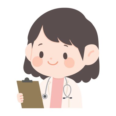 Pano insanlarıyla Kadın Doktor 'un İllüstrasyonu