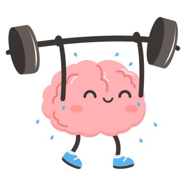 Çizgi film Beyin Kaldıran Ağırlık Çizimi Mutlu