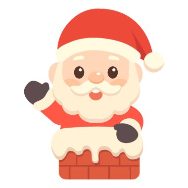 Noel Baba evin baca çizgi filminden çıktı.