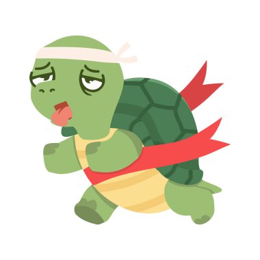 Çizgi film Kaplumbağa Yarış hayvanından sonra yoruldu