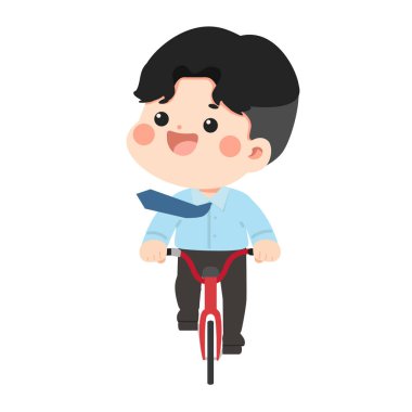 İşe Bisikletle Gelen Adam Çizgi Filmi