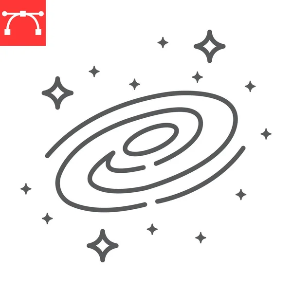 Icono Línea Galaxy Cosmos Vía Láctea Icono Vector Agujero Negro Vector de stock