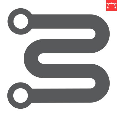 Havlu demiryolu sembolü, sıhhi tesisat servisi ve ev aletleri, havlu kurutma vektör ikonu, vektör grafikleri, düzenlenebilir felç işareti, 10 Pound.