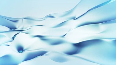 Mavi Akış Döngülü Dalgalı Sıvı Arkaplan Canlandırması