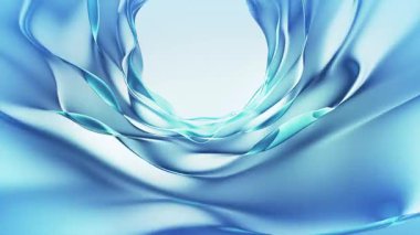 Mavi Akış Döngülü Dalgalı Sıvı Arkaplan Canlandırması