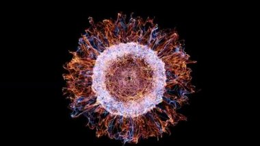 Şok dalgalı Renkli Parçacık Patlaması