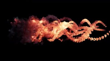 Ateş İzleri Kara Arkaplanda Ayrı Tutulmuş Meteor