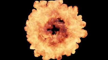 Girdap Patlamasını Ateşle Geçiş Kaplaması Gösterici Alfa Kanalı Şeffaf