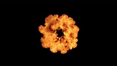 Yangın açıcı, aydınlatıcı, geçiş, kaplama. Patlamanın yoğun ve kaotik doğasını taklit eden dinamik görsel efekt, alevler ve duman içerir..