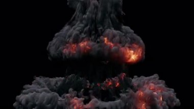 Yangın açıcı, aydınlatıcı, geçiş, kaplama. Patlamanın yoğun ve kaotik doğasını taklit eden dinamik görsel efekt, alevler ve duman içerir..