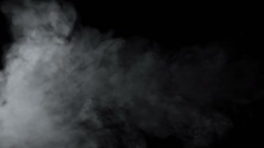 Geçiş için Duman Elemanı Siyah Arkaplan HD 'sinde izole edildi