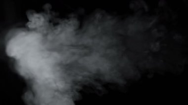 Geçiş için Duman Elemanı Siyah Arkaplan HD 'sinde izole edildi