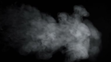 Geçiş için Duman Elemanı Siyah Arkaplan HD 'sinde izole edildi