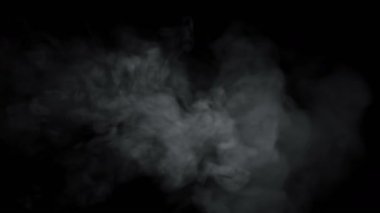 Geçiş için Duman Elemanı Siyah Arkaplan HD 'sinde izole edildi