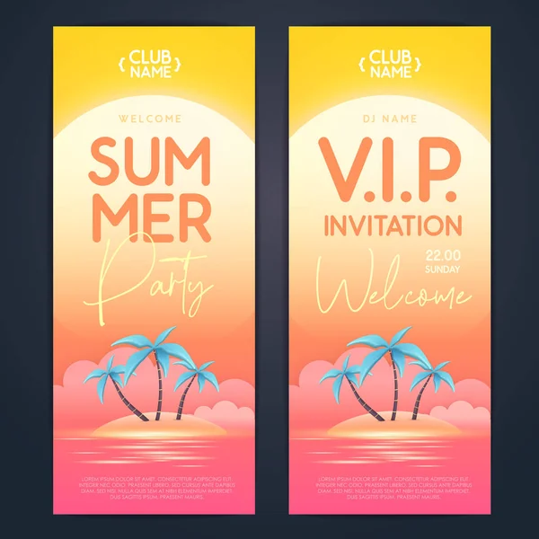 Sommar Disco Parti Typografi Affisch Med Plast Palmer Och Tropiska — Stock vektor