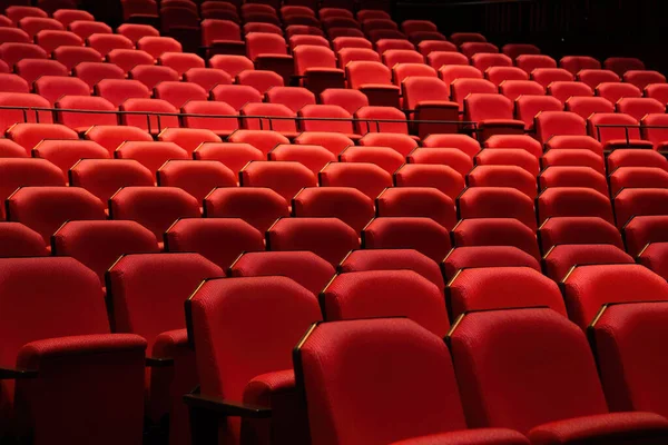 Крупный План Мест Красном Театре — стоковое фото