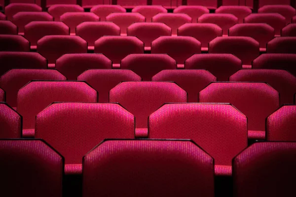 Крупный План Мест Красном Театре — стоковое фото