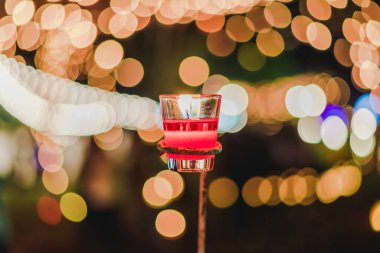 mum ışıkları bokeh arka plan bulanıklık.