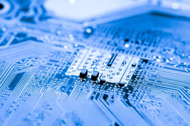 Özet olarak, anakart elektronik arkaplanı kapat. (mantık kartı, Cpu ana kartı, devre, sistem kartı, mobo)