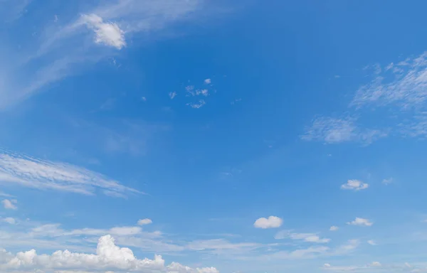 Panoramic View Clear Blue Sky Clouds Blue Sky Background Tiny — Stockfoto