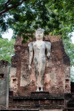 The most beautiful Viewpoint Historic temple of Sukhothai Historical Park, Thailand.