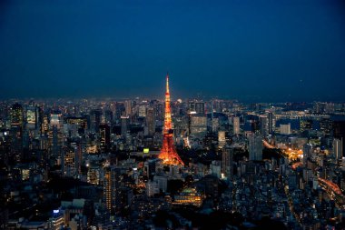 Gece en güzel Viewpoint Tokyo, Japonya