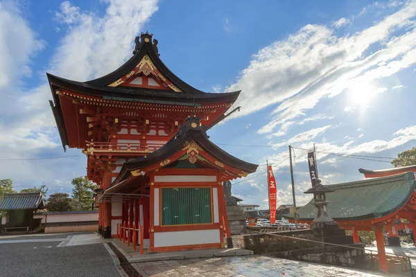 The most beautiful viewpoint of Fushimi Inari Taisha(Fushimi Inari Shrine) is a popular tourist destination in Kyoto, Japan.(The Japanese text mean :bless you)