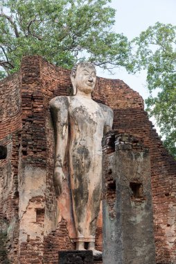 The most beautiful Viewpoint Historic temple of Sukhothai Historical Park, Thailand.
