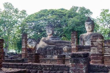 The most beautiful Viewpoint Historic temple of Sukhothai Historical Park, Thailand.