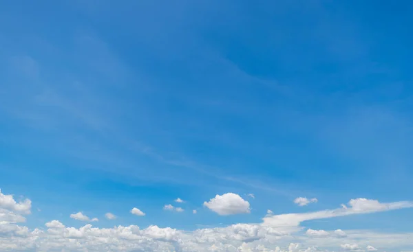 Panoramic View Clear Blue Sky Clouds Blue Sky Background Tiny — Stockfoto