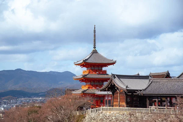 stock image The most beautiful viewpoint of Kiyomizu-dera Temple is a popular tourist destination in Kyoto, Japan.