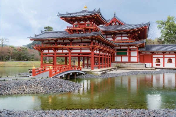 Chrám Byodoin Významným Proslulým Místem Prefektuře Uji Kjótu Hlavní Chrámový — Stock fotografie