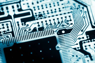 Özet olarak, anakart elektronik arkaplanı kapat. (mantık kartı, Cpu ana kartı, devre, sistem kartı, mobo)