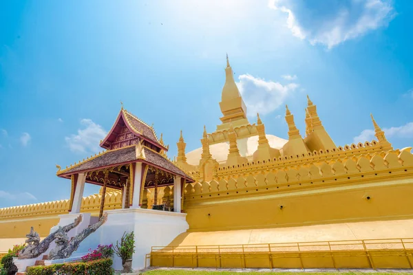 Bela Arquitetura Pha Que Luang Temple Vientiane Laos Fotografias De Stock Royalty-Free