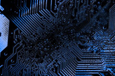 Özet olarak, anakart elektronik arkaplanı kapat. (mantık kartı, Cpu ana kartı, devre, sistem kartı, mobo)