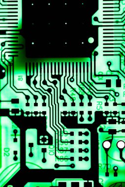 Özet olarak, anakart elektronik arkaplanı kapat. (mantık kartı, Cpu ana kartı, devre, sistem kartı, mobo)