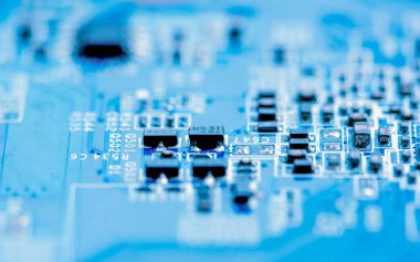 Özet olarak, anakart elektronik arkaplanı kapat. (mantık kartı, Cpu ana kartı, devre, sistem kartı, mobo)