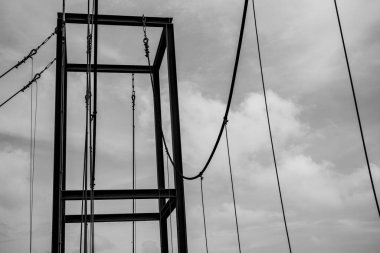 soyut mimari binası, siyah beyaz arkaplan.