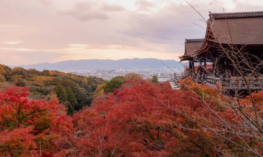 Kiyomizu-dera 'nın en güzel bakış açısı Japonya' nın Kyoto kentinde popüler bir turizm merkezidir..