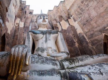 The most beautiful Viewpoint Historic temple of Sukhothai Historical Park, Thailand.