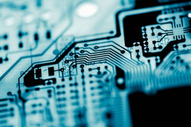 Özet olarak, anakart elektronik arkaplanı kapat. (mantık kartı, Cpu ana kartı, devre, sistem kartı, mobo)