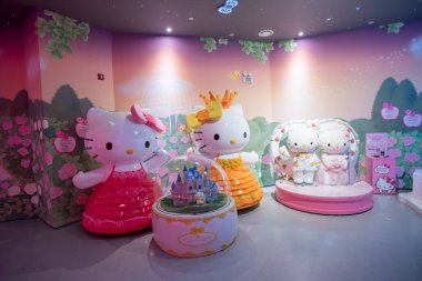 Jeju, Güney Kore-Eylül 27,2016: Hello Kitty Island Müzesi, Jeju kafede