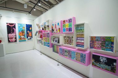 Jeju, Güney Kore-Eylül 27,2016: Hello Kitty Island Müzesi, Jeju kafede