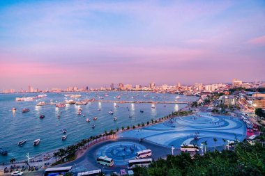 En güzel bakış açısı Pattaya Beach Pattaya City Chonburi, Thailand.