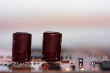 Özet olarak, anakart elektronik arkaplanı kapat. (mantık kartı, Cpu ana kartı, devre, sistem kartı, mobo)