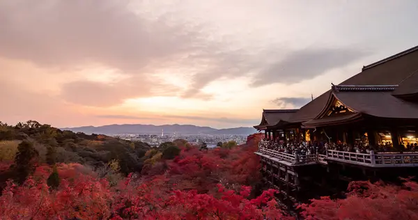 stock image The most beautiful viewpoint of Kiyomizu-dera is a popular tourist destination in Kyoto, Japan.