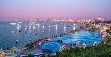 En güzel bakış açısı Pattaya Beach Pattaya City Chonburi, Thailand.