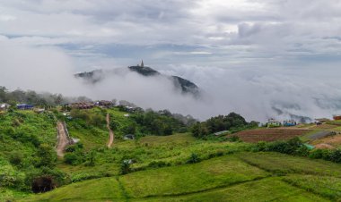 The most beautiful Viewpoint phu thap buek in phetchabuncity phetchabun,Thailand. clipart